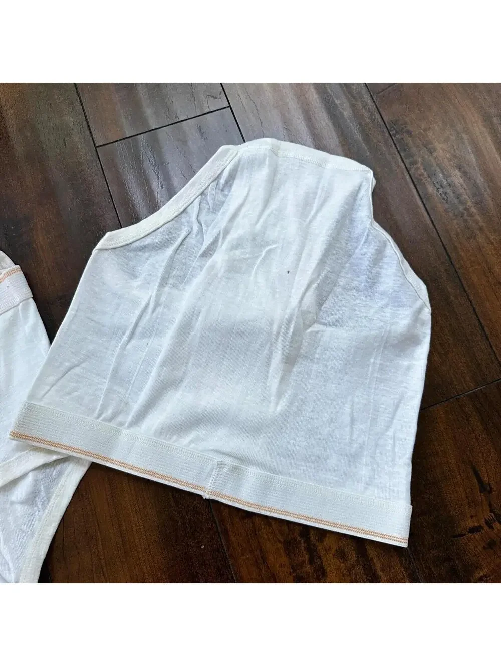 FOTL Briefs Men Size 34 White Cotton Stripes 3 Pair VTG USA Lot 1970s 70s M